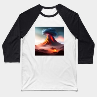 Mushroom Smoke from Volcano Baseball T-Shirt